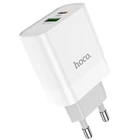Мережевий зарядний пристрій (МЗП) HOCO C80A Plus Rapido PD20W+QC3.0 (1Type-C/1USB) White
