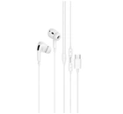Навушники проводні HOCO M101 Pro Crystal sound Type-C wire-controlled digital earphones with microphone White
