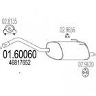 Глушник MTS 0160060 Fiat Panda, 500; Ford KA 46817652