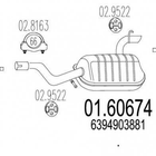 Глушник MTS 0160674 Mercedes Vito A6394903881, 6394903881