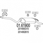 Глушитель MTS 0161900 Mercedes C-Class A2014900315, 2014904115, 2014902615