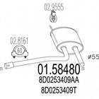 Глушитель средний MTS 0158480 Audi A4 8D0253409AA, 8D0253409T