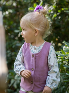 Kamizelka dziecięca dla dziewczynki bawełniana Pinokio My Garden 62 cm Różowa (5901033268496) - obraz 1