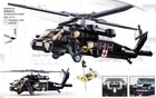 Конструктор детский Sluban Model Bricks Вертолет Apache M38-B1012