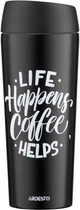 Термокружка ARDESTO Coffee Time 450 мл Нержавеющая сталь Черный (AR2645BC)