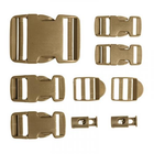 Набор Sturm Mil-Tec пряжек Fastex (9 шт.) BUCKLE SET (Coyote) Единый - изображение 1