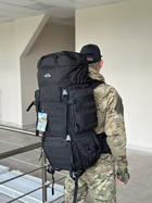 Туристичний великий рюкзак Tactic похідний військовий рюкзак рюкзак на 90 л тактичний рюкзак Чорний (new-tur90-black) - зображення 3