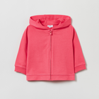 Bluza dla dziewczynki rozpinana z kapturem OVS 1844186 86 cm Różowa (8056781819531) - obraz 1