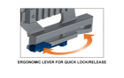 "Ласточкин хвост" быстросъемное боковое крепление Leapers UTG PRO (MTU016) для АК с дополнительной рельсой - изображение 9