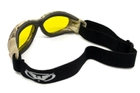 Защитные очки с уплотнителем Global Vision Eliminator Camo Forest (yellow), желтые в камуфлированной оправе - изображение 2