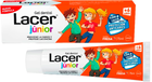 Зубний гель для дітей Lacer Junior з фтором та кальцієм Полуничний 75 мл (8470003319782) - зображення 1