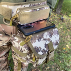 Сумка тактична на стегно AOKALI Outdoor A90 Camouflage ACU військова - зображення 5