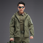 Куртка тактическая Pave Hawk PLY-6 Green S мужская однотонная водостойкая осень-зима - изображение 4