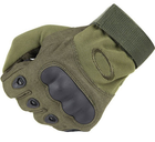Тактические безпалые перчатки армейские Tactic военные перчатки с защитой костяшек размер Л цвет Олива (oakley-olive-L) - изображение 3