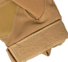 Тактичні безпальні рукавички армійські Tactic військові рукавички із захистом кістяшок розмір ХЛ колір Койот (oakley-coyote-xl) - зображення 4