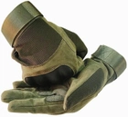 Тактические полнопалые перчатки армейские Tactic военные перчатки с защитой костяшек размер L цвет Олива (pp-olive-l) - изображение 4