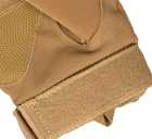 Тактичні безпальні рукавички армійські Tactic військові рукавички із захистом кістяшок розмір Л колір Койот (oakley-coyote-L) - зображення 4