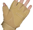 Тактические безпалые перчатки армейские Tactic военные перчатки с защитой костяшек размер Л цвет Койот (oakley-coyote-L) - изображение 6