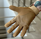Тактические полнопалые перчатки армейские Tactic военные перчатки с защитой костяшек размер L цвет Койот (pp-coyote-l) - изображение 6