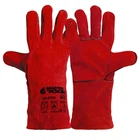 Рукавички краги зварювальника MASTERTOOL замшеві, 10.5" 350 мм, підвіс. Red (83-0704)