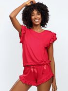 Piżama (spodenki + koszula) DKaren Set Lulu XS Red (5903251011526) - obraz 1