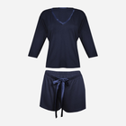 Piżama (spodenki + bluza) DKaren Set Edith S Navy Blue (5903251469464) - obraz 3