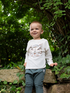 Дитяча футболка з довгими рукавами для хлопчика Pinokio Le Tigre 68 см Екрю (5901033278594) - зображення 3