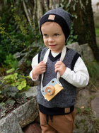 Kamizelka dziecięca dla chłopca elegancka Pinokio Le Tigre 80 cm Czarna (5901033279225) - obraz 3