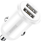 Адаптер автомобильный BASEUS Grain Pro Car Charger |2USB, 4.8A| (CCALLP-02) белый