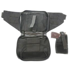 Сумка поясна з вбудованою кобурою тактична чорна Mil-Tec PISTOLEN HIP BAG SCHWARZ (16149002) M-T