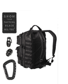 Рюкзак сумка Mil-Tec 36 л Чорний M-T 100% поліестр вкритий поліуретаном водонепроникний з ручкою для перенесення дволямковий з базою для системи Molle - зображення 2