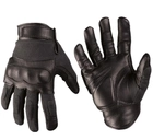 Перчатки тактические кожаные M Черные Mil-Tec TACTICAL GLOVES LEDER/ARAMID M SCHWARZ (12504202-8-M) M-T - изображение 1