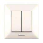 Выключатель двухклавишный Panasonic Arkedia Slim кремовый