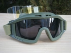 Захисні тактичні окуляри-маска Тactic Olive зі змінним склом - зображення 1