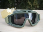 Захисні окуляри-маска Тactic Olive зі змінним склом - изображение 5