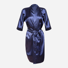 Халат жіночий атласний DKaren 100 M Темно-синій (5903251458994) - зображення 3