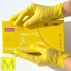 Перчатки нитриловые Mediok Solar Sapphire размер M желтого цвета 100 шт - изображение 1