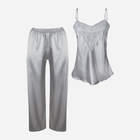 Piżama (podkoszulek + spodnie) DKaren Set Avery S Silver (5903251431737) - obraz 3