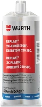 Клей двухкомпонентный Wurth Replast Me для пластика 50 мл (0893500052)