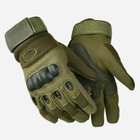 Тактичні палі рукавички (олива) (розмір L) - зображення 1