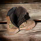 Берцы ботинки теплые Зима до - 25 Койот+Мультикам натуральная гидрофобная кожа+мех усиленная пятка и носок 48 - изображение 8