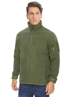 Флисовая кофта мужская / тактическая армейская флис куртка / военная флиска зсу 9137 OnePro L см Хаки 68824 - изображение 6