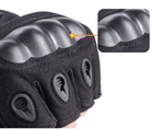 Тактические перчатки безпалые Expert M черные - изображение 6