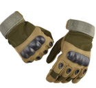 Тактичні рукавиці повнопалі M хакі - зображення 2