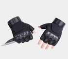 Тактические перчатки безпалые Expert XL черные - изображение 2
