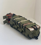 Підсумок для 2 магазинів до кулемету РКК відкритого типу M-KET Мультикам подвійний військовий штурмовий тримач із пластиковими вставками на MOLLE - зображення 4