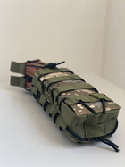 Підсумок для 2 магазинів до кулемету РКК відкритого типу M-KET Піксель подвійний військовий штурмовий тримач із пластиковими вставками на MOLLE - зображення 4