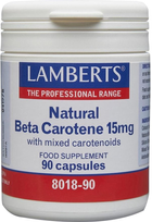 Вітамінно-мінеральний комплекс Lamberts Beta Caroteno Natural 90 капсул (5055148401122) - зображення 1