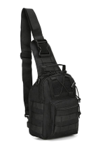 Рюкзак тактический Eagle M02B на одно плечо 6L Black (3_02374) - изображение 1