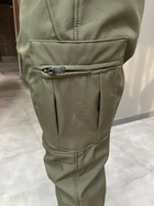 Костюм тактичний, Softshell на флісі, колір Олива, розмір L, демісезонний костюм для військових софтшел - зображення 3